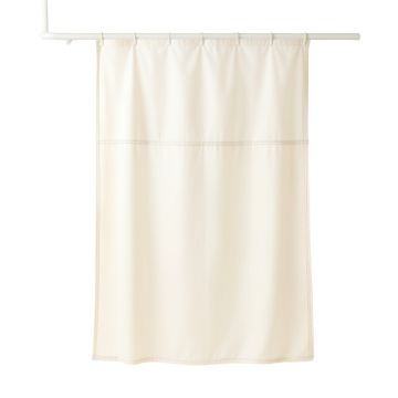 Elm Brook Shower Curtain Hanging Flat From A Plain Rod - Ivory