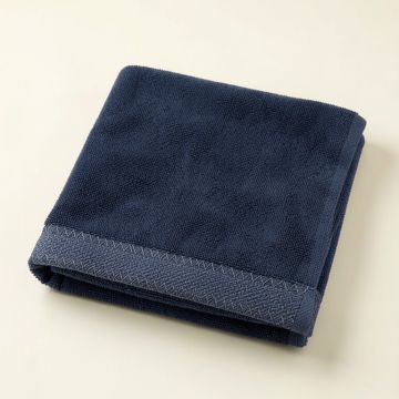 Lake Falls Bath Towel - Navy (synthetic illustration; no displayed measurements)