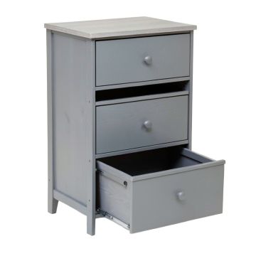 Ridge Crossing Freestanding Pull-Out Hamper Cabinet - Gray