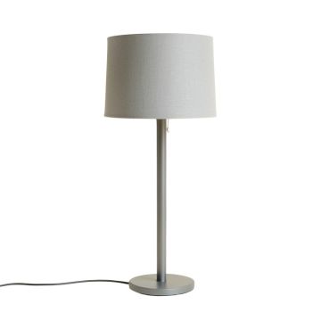 Flint Bluff Floor Lamp With A Plain Fabric Shade - Gray