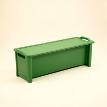 Laurel Bridge Narrow Outdoor Storage Bench - Green (synthetic illustration; no displayed measurements)
