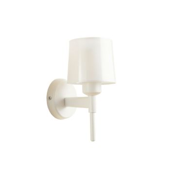 Shore Dale Wall Sconce Mounted On A Plain Wall - White