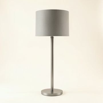 Field Branch Floor Lamp With A Plain Fabric Shade - Gray (synthetic illustration; no displayed measurements)