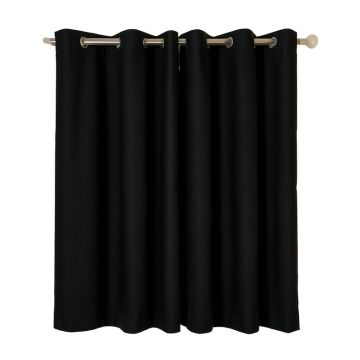 Aubigny Solid Color Blackout Thermal Grommet Single Curtain Panel