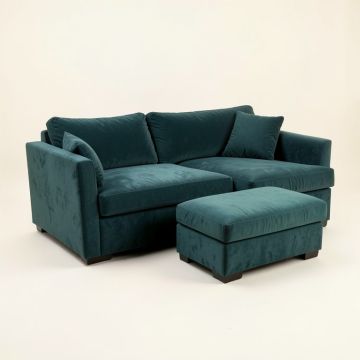 Preece 115 '' Wide Reversible Sleeper Sofa & Chaise With Ottoman (synthetic illustration; no displayed measurements)
