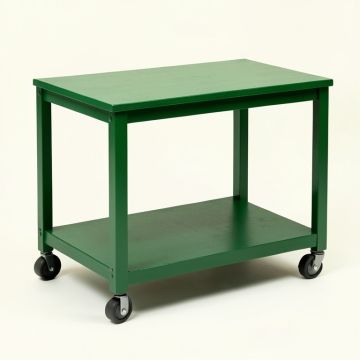 Slate Crest Empty Rolling Workshop Cart - Green (synthetic illustration; no displayed measurements)