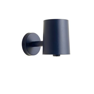 Rowan Dale Wall Sconce Mounted On A Plain Wall - Navy