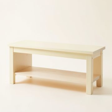 Cove Bluff Indoor Bench - Cream (synthetic illustration; no displayed measurements)