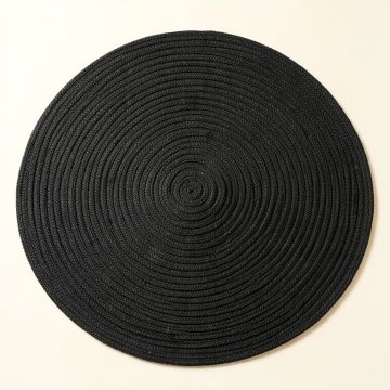 Juniper Canyon Round Area Rug - Black (synthetic illustration; no displayed measurements)