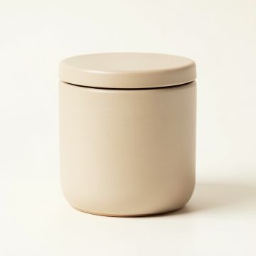 Clay Crest Storage Canister With Lid - Beige (synthetic illustration; no displayed measurements)