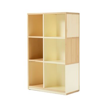Ridge Bend Freestanding Bookcase - Cream