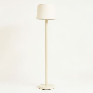 Spruce Branch Floor Lamp With A Plain Fabric Shade - Cream (synthetic illustration; no displayed measurements)