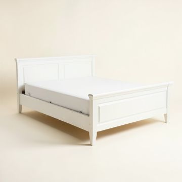 Roche Solid Wood Sleigh Bed (synthetic illustration; no displayed measurements)