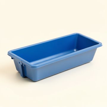 Cedar Dale Empty Railing Planter With Integral Brackets - Blue (synthetic illustration; no displayed measurements)
