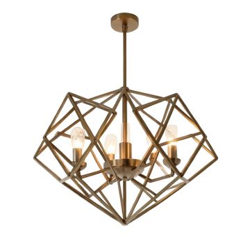 Oakengates 4 - Light Unique / Statement Geometric Chandelier