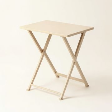 Field Branch Compact Balcony Table - Beige (synthetic illustration; no displayed measurements)