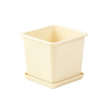 Fern Branch Empty Planter - Ivory