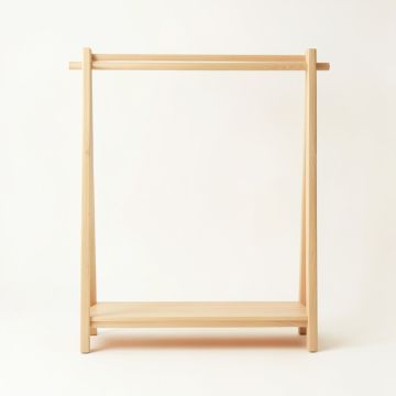 Shore Arc Empty Garment Rack - Beige (synthetic illustration; no displayed measurements)