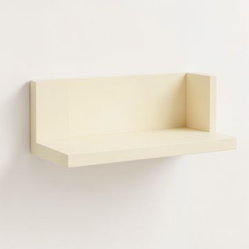 Oak Crest Wall-Mounted Shelf - Cream (synthetic illustration; no displayed measurements)