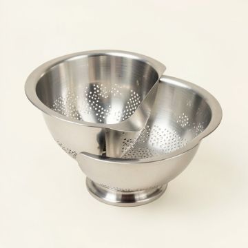 Prime Chef 2 Piece Stainless Steel Strainer Set (synthetic illustration; no displayed measurements)