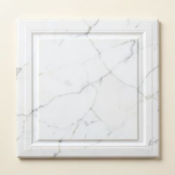 Calacatta 3 '' X 6 '' Beveled Marble Subway Tile (synthetic illustration; no displayed measurements)