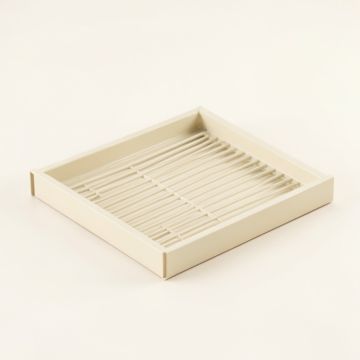 Fern Field Empty Under-Desk Cable Tray - Ivory (synthetic illustration; no displayed measurements)