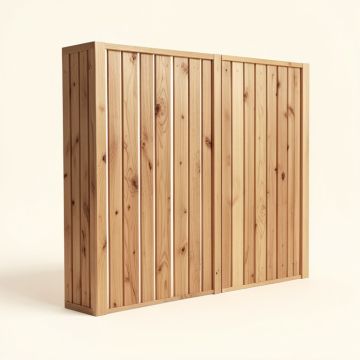 Fusion 5.5 Ft. H X 5 Ft. W Cedar Wood Privacy Screen (synthetic illustration; no displayed measurements)