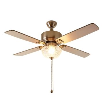 52 '' Leonie 5 - Blade Led Crystal Ceiling Fan With Pull Chain