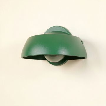 Reed Arc Wall Sconce Mounted On A Plain Wall - Green (synthetic illustration; no displayed measurements)