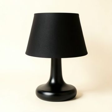 Maple Brook Table Lamp With A Plain Fabric Shade - Black (synthetic illustration; no displayed measurements)