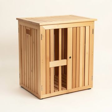 Salem 2 Person Traditional Steam Sauna In Cedar (synthetic illustration; no displayed measurements)