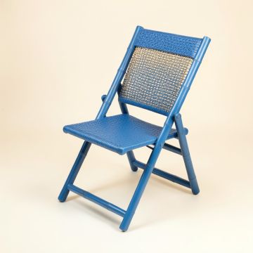 Moss Arc Folding Outdoor Chair - Blue (synthetic illustration; no displayed measurements)