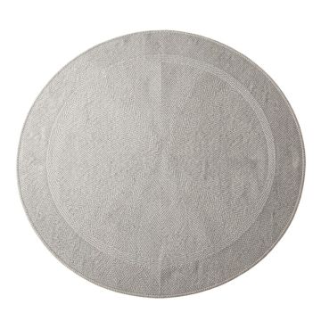 Oak Bend Round Area Rug - Gray