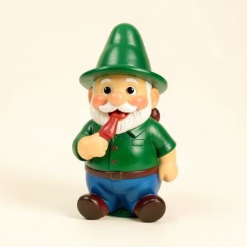 Smile For Me Solar Garden Gnome Statue (synthetic illustration; no displayed measurements)