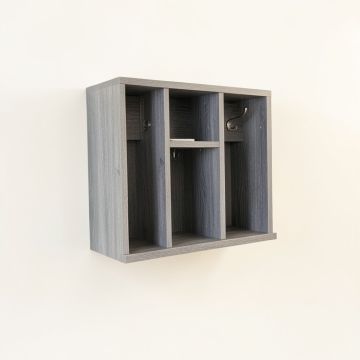 Bay Canyon Wall-Mounted Entryway Organizer Shelf - Gray (synthetic illustration; no displayed measurements)