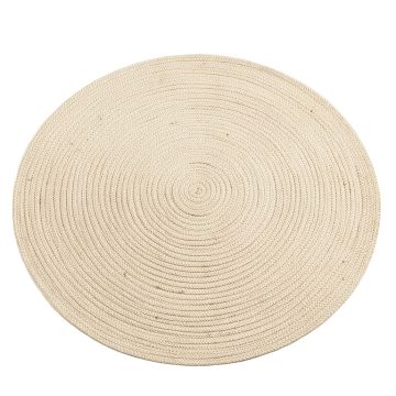 Spruce Bend Round Area Rug - Cream