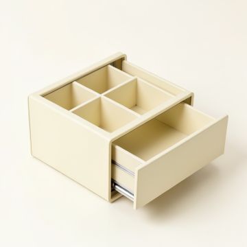 Summit Bluff Empty Coffee-Station Organizer - Cream (synthetic illustration; no displayed measurements)