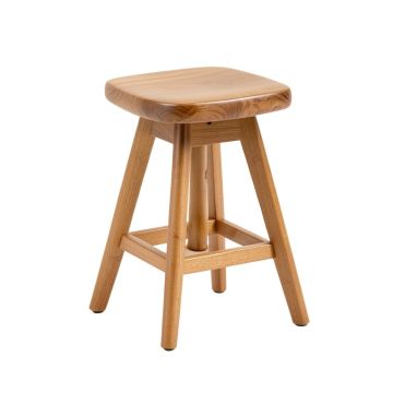 Yvonne Swivel Solid Wood 29.5 '' Bar Stool