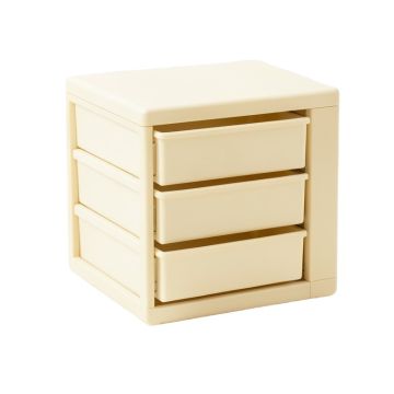Meadow Canyon Small-Parts Storage Drawer Cabinet - Cream