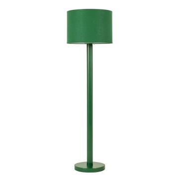 Birch Branch Floor Lamp With A Plain Fabric Shade - Green (synthetic illustration; no displayed measurements)