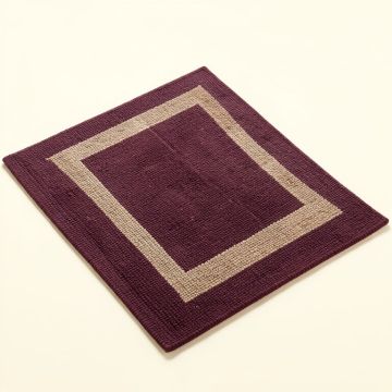 Rectangle Hand-Knotted Wool Plum Area Rug (synthetic illustration; no displayed measurements)
