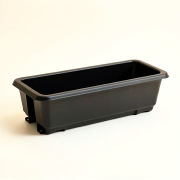 Sage Arc Empty Railing Planter With Integral Brackets - Black (synthetic illustration; no displayed measurements)