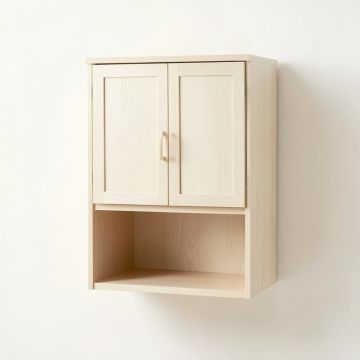 Pine Crest Wall-Mounted Laundry Cabinet - Ivory (synthetic illustration; no displayed measurements)