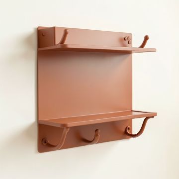 Cove Dell Wall-Mounted Entryway Organizer Shelf - Terracotta (synthetic illustration; no displayed measurements)