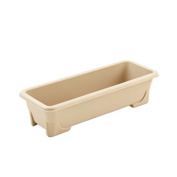 Bay Bend Empty Railing Planter With Integral Brackets - Beige