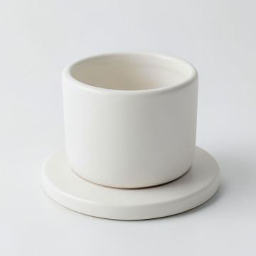 Sage Canyon Empty Candle Holder - White (synthetic illustration; no displayed measurements)