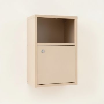 Linden Branch Wall-Mounted Entry Cabinet - Beige (synthetic illustration; no displayed measurements)