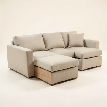 Inessa 89 '' Wide Linen Reversible Sleeper Sofa & Chaise (synthetic illustration; no displayed measurements)