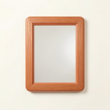 River Crest Framed Wall Mirror - Terracotta (synthetic illustration; no displayed measurements)