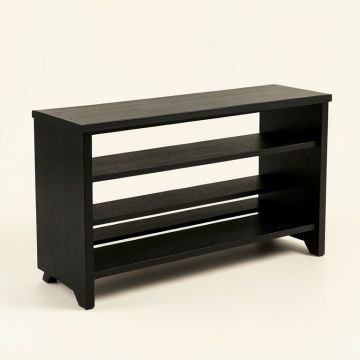 Ash Edge Shoe Storage Bench - Black (synthetic illustration; no displayed measurements)